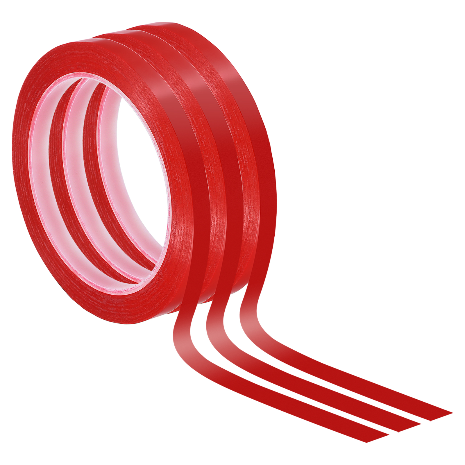 5/16 x 72 Yards Whiteboard Tape, 3 Pack Thin Dry Erase Tape, Red